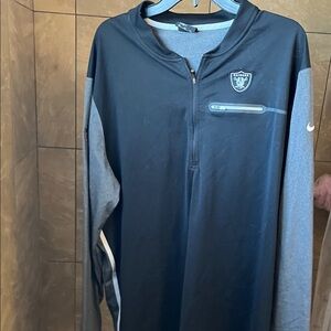 Nike Raiders Black and Gray Lightweight Half-Zip Jacket